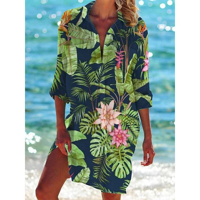 Hawaii Bloemenprint Blouse - Pauline
