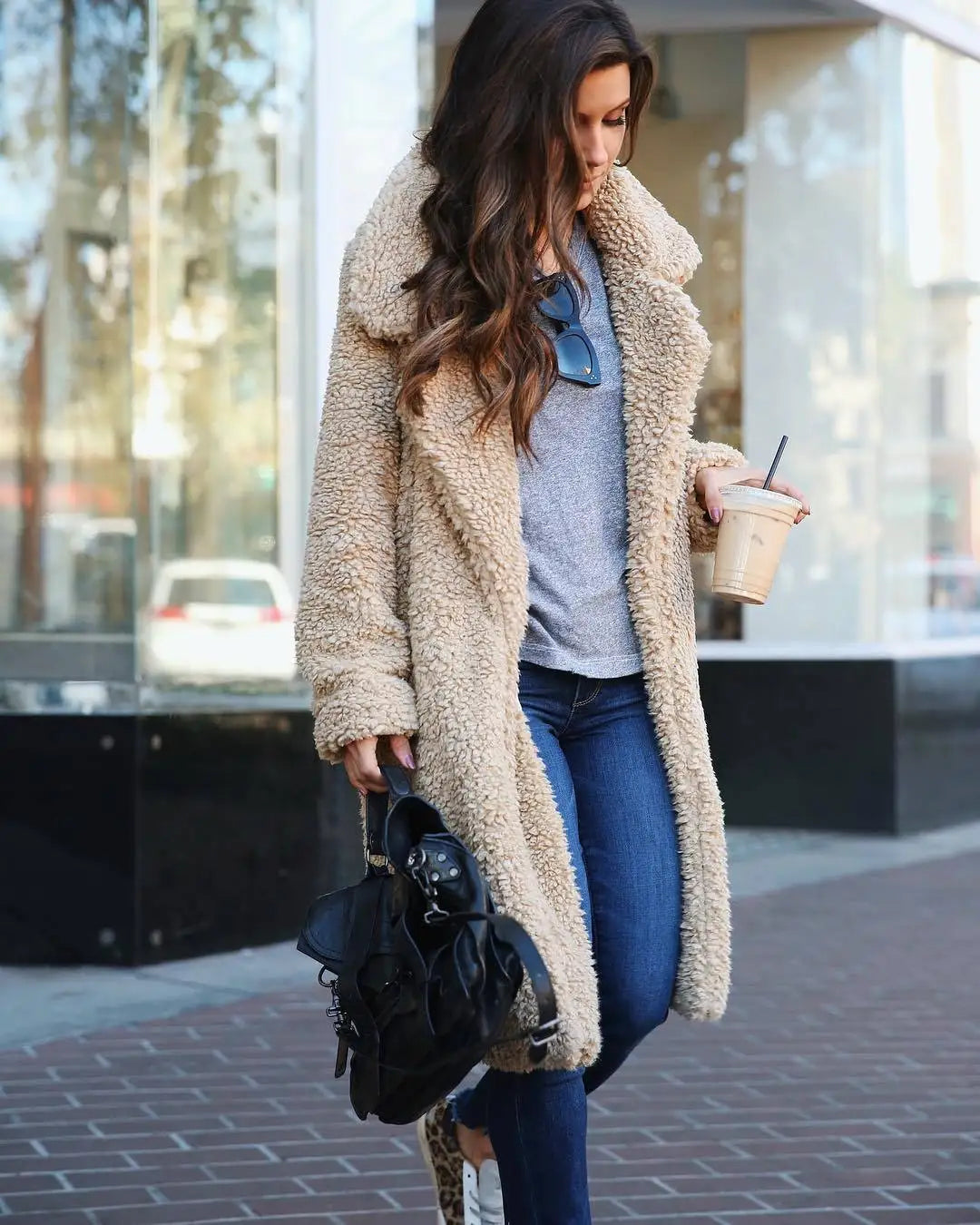 Vintage Winterjas met Nepbont