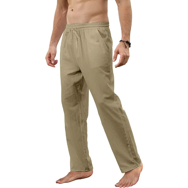 Russel - Licht Khaki Linnen Jogger
