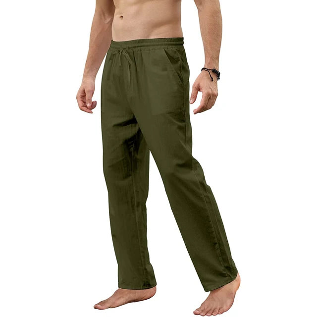 Russel - Licht Khaki Linnen Jogger