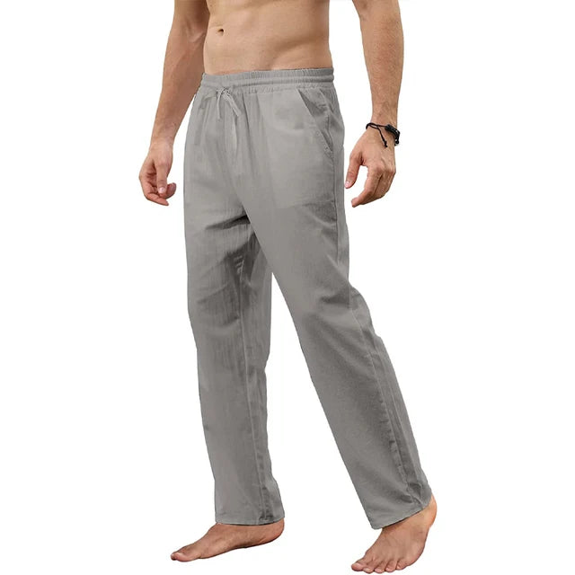 Russel - Licht Khaki Linnen Jogger