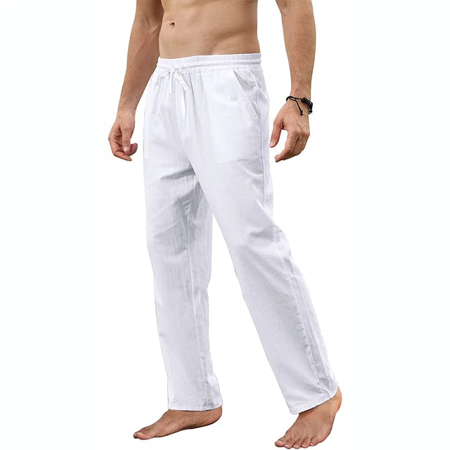 Russel - Licht Khaki Linnen Jogger