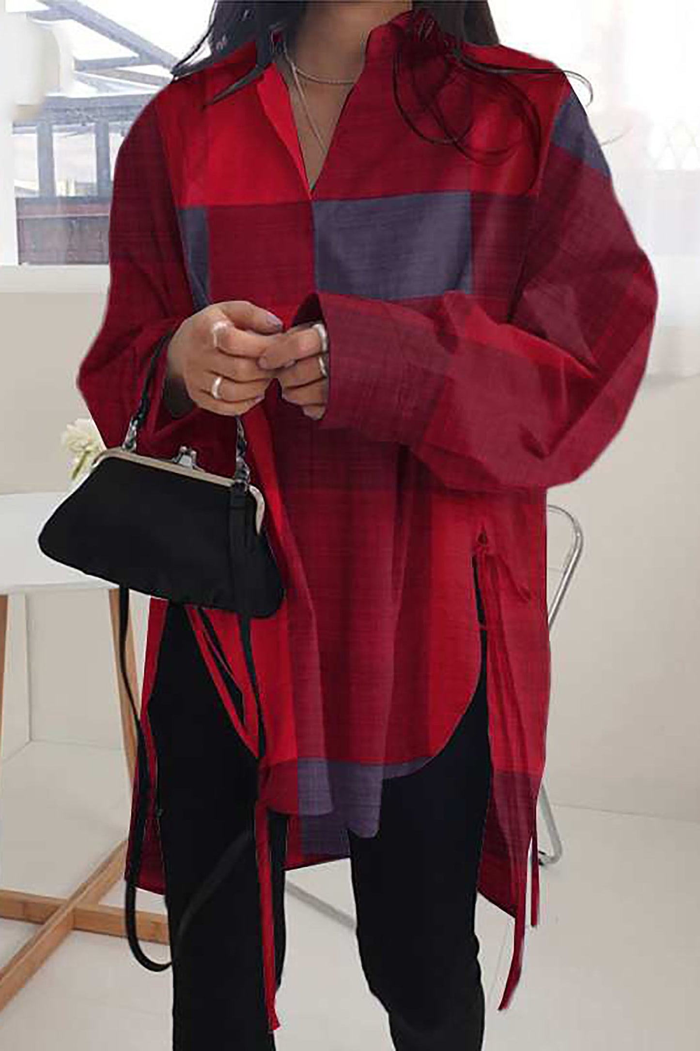 Herfst Chic: Losvallend Kant-Design Shirt