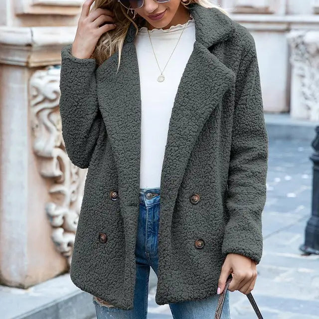 Chique Warmte: Trendy Winter Pluche Reversjas - Comfort Ontmoet Stijl