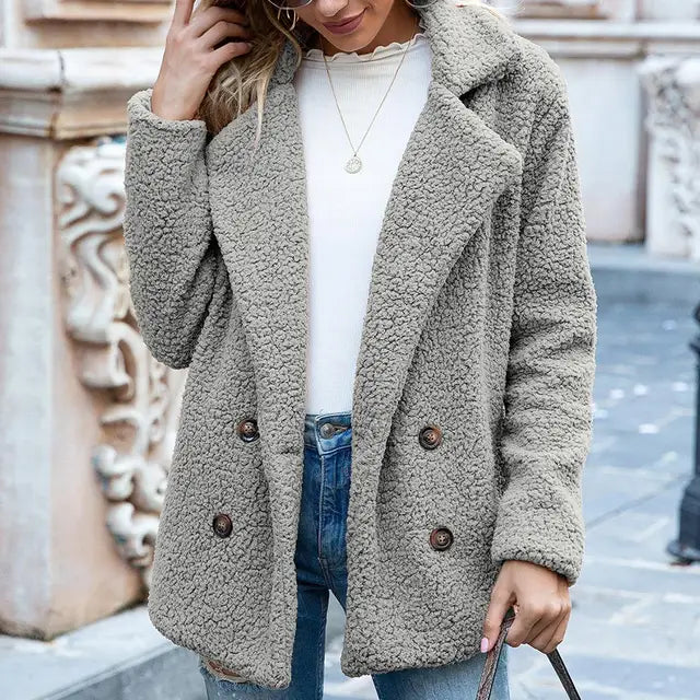 Chique Warmte: Trendy Winter Pluche Reversjas - Comfort Ontmoet Stijl