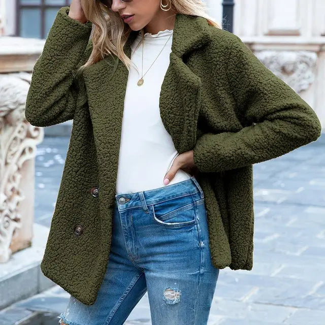 Chique Warmte: Trendy Winter Pluche Reversjas - Comfort Ontmoet Stijl
