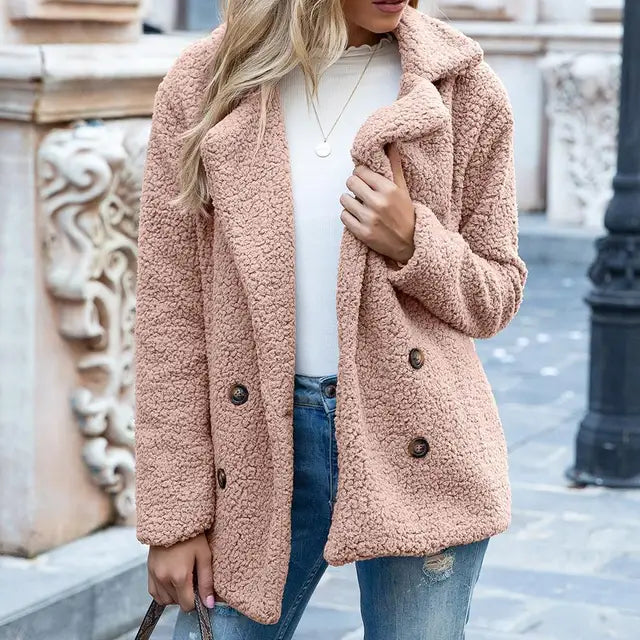 Chique Warmte: Trendy Winter Pluche Reversjas - Comfort Ontmoet Stijl