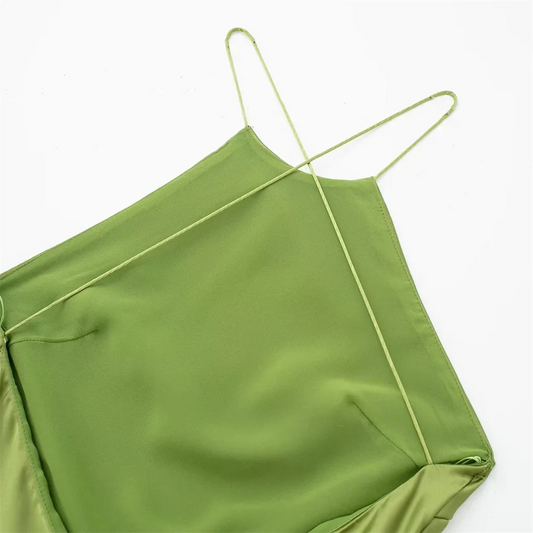 Leentje - Mouwloze Zijden Jurk