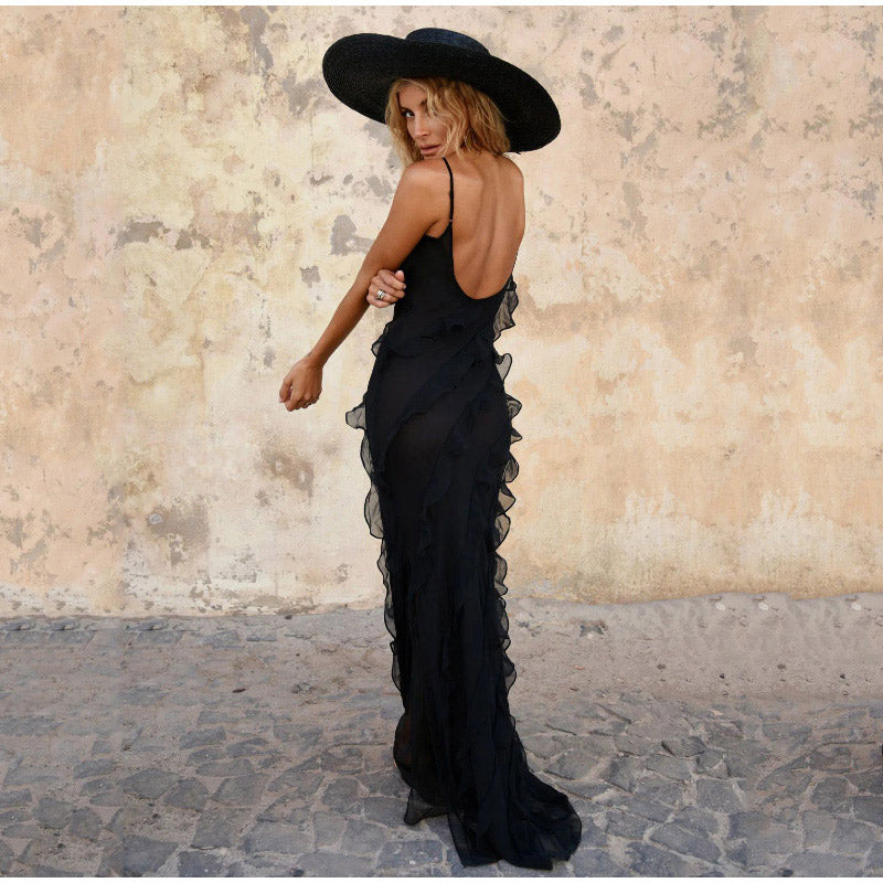 Cilya - Ruches Maxi Jurk