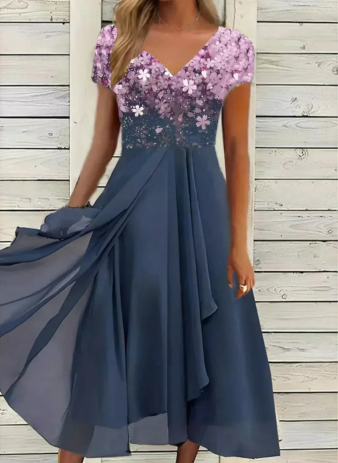 Marit - Dames Chiffon Feestjurk