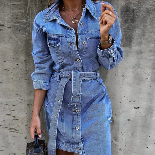 Digna - Denim Jurk