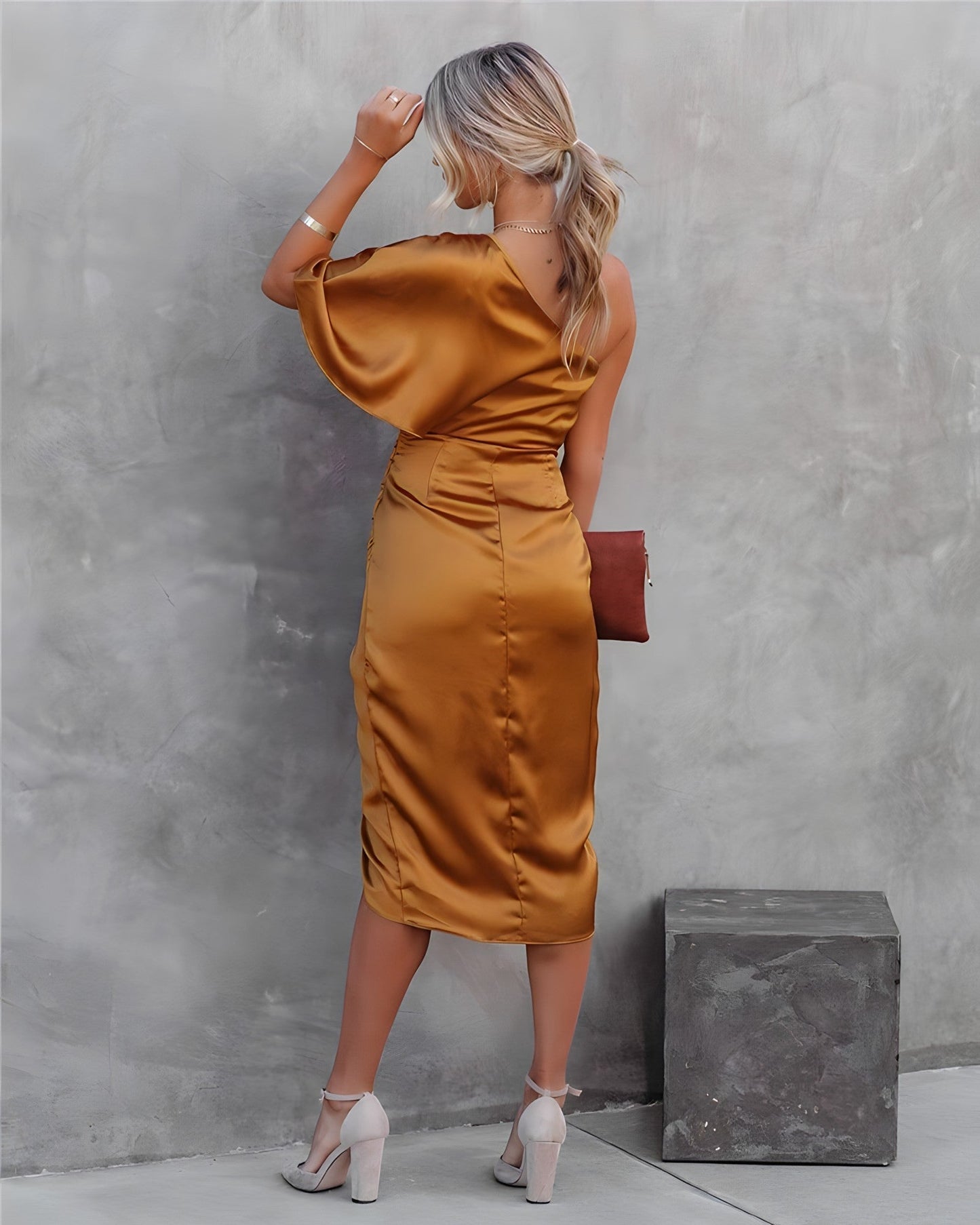 Tialda - Elegante Oranje Jurk