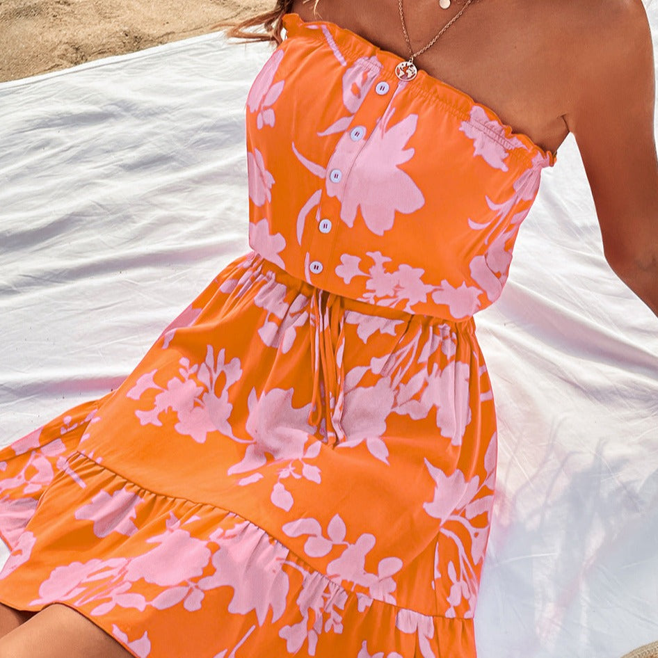 Ilva - Oranje Boho Jurk