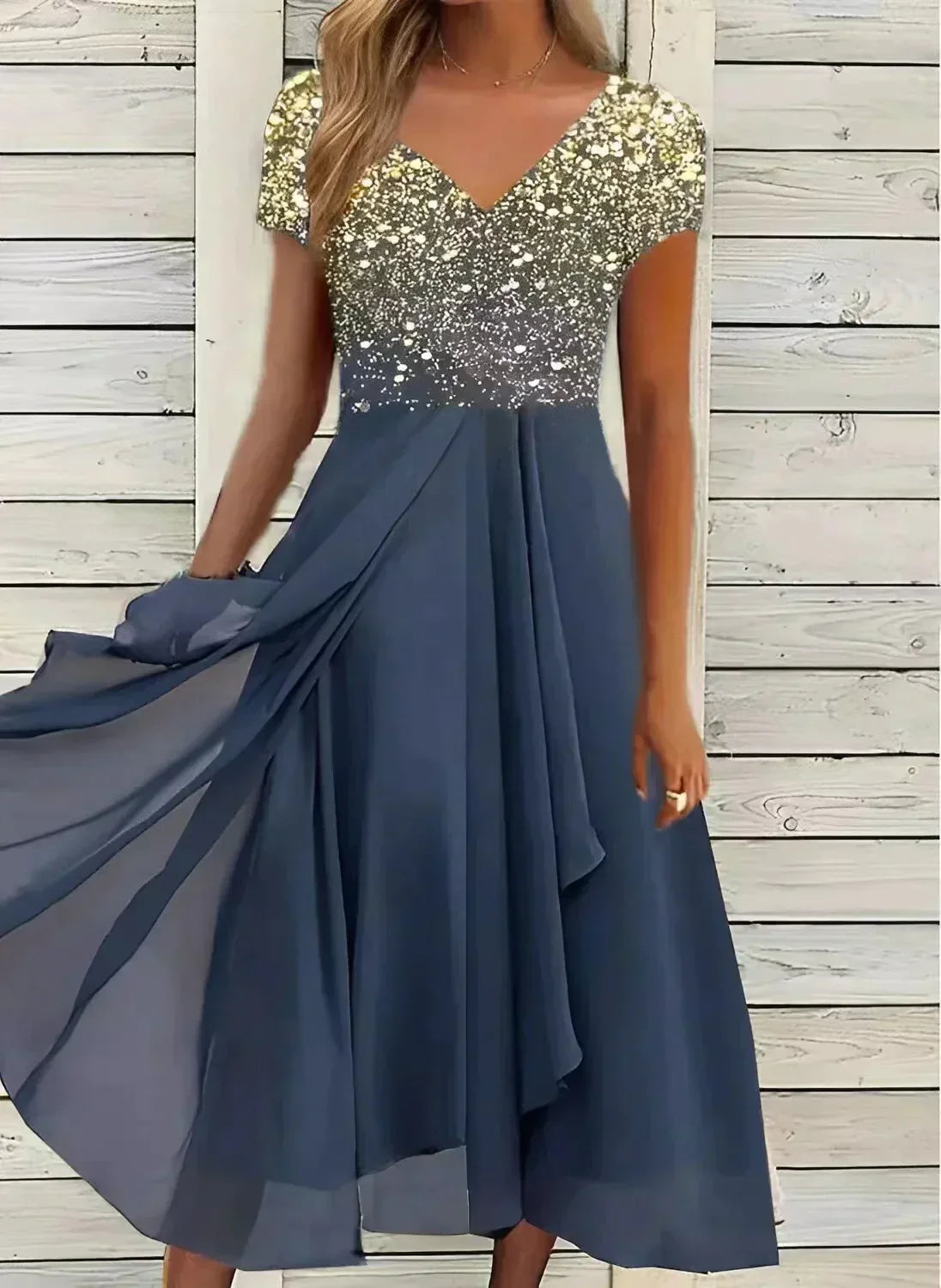 Marit - Dames Chiffon Feestjurk