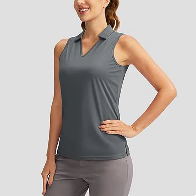 Klarissa - Zwarte Tennis Polo Tanktop