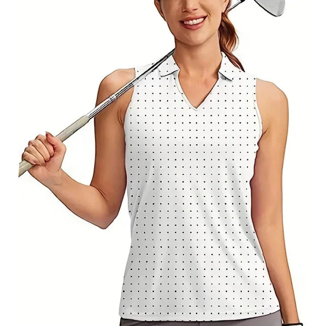 Klarissa - Zwarte Tennis Polo Tanktop