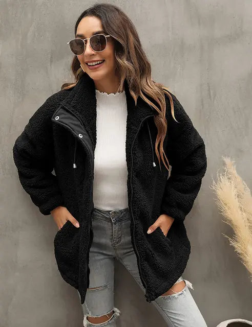 Gezellige Comfort: Dames Sherpa Teddy Fleece - Casual, Warm & Stijlvol!