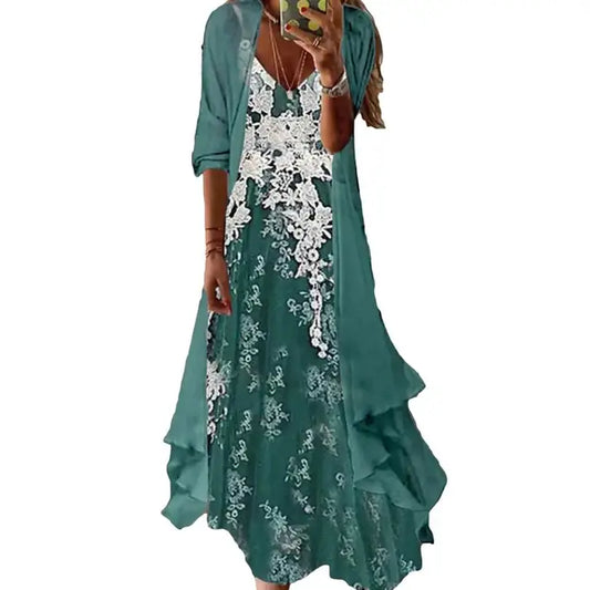 Zwart-Witte Maxi Jurk - Lena