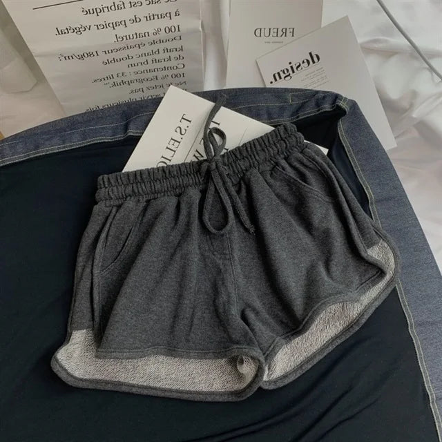 Nicki - Grijze Casual Hoge Taille Shorts