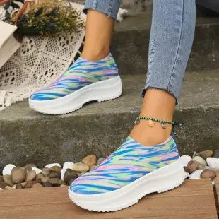 Vibrant BlockStride: Mesh Sneakers