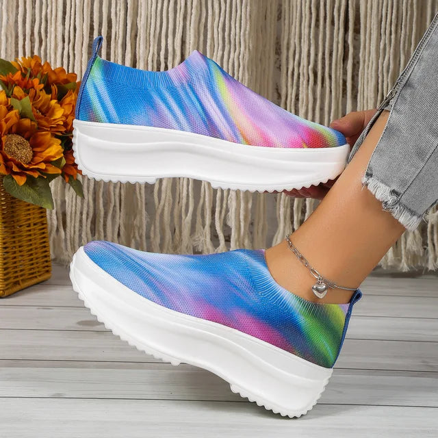 Vibrant BlockStride: Mesh Sneakers
