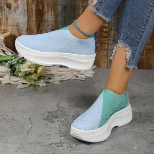 Vibrant BlockStride: Mesh Sneakers