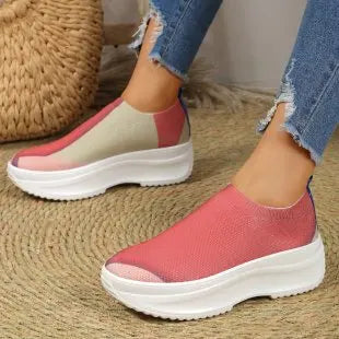 Vibrant BlockStride: Mesh Sneakers