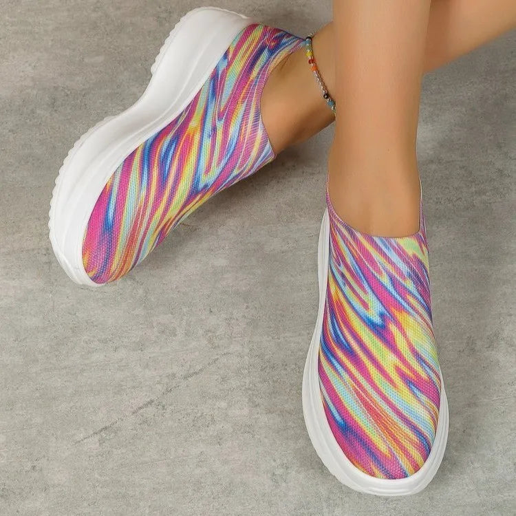 Vibrant BlockStride: Mesh Sneakers