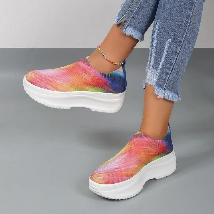 Vibrant BlockStride: Mesh Sneakers