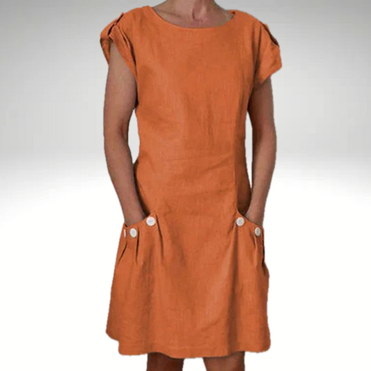 Tinka - Oranje Elegante Jurk