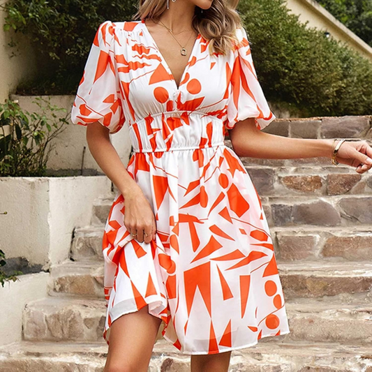 Charmante Venetië Mini-Jurk - Levendige