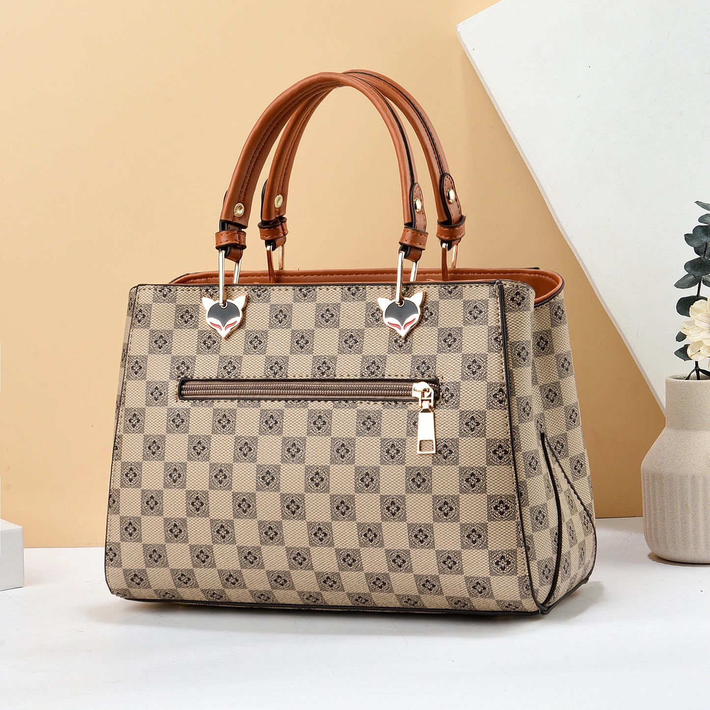 Zwarte Colorblock Tote - Meghann
