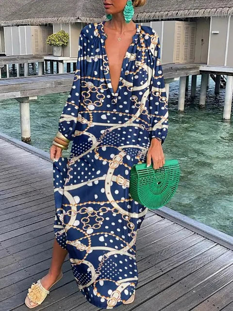 Groene Bonte Jurk - Anna