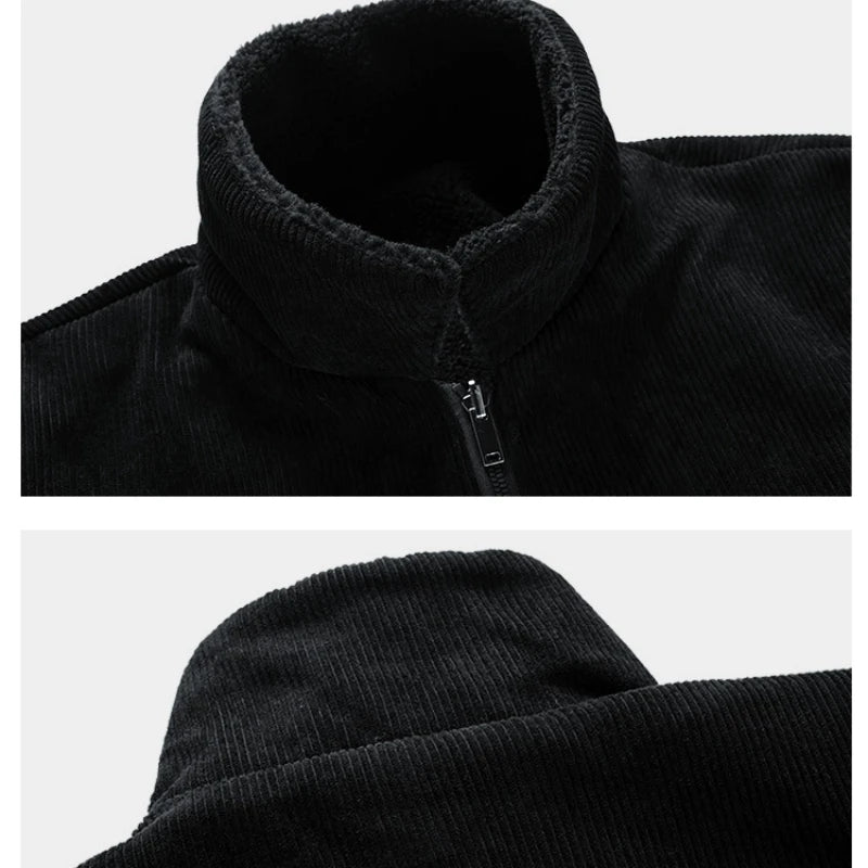 ComfyChic Heren Pluche Reversjas: Moeiteloze Stijl & Luxe Comfort