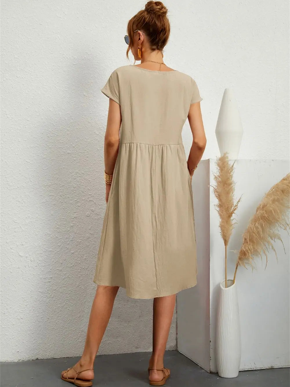 Blauw Vintage Vrijetijdsjurk - Hermine