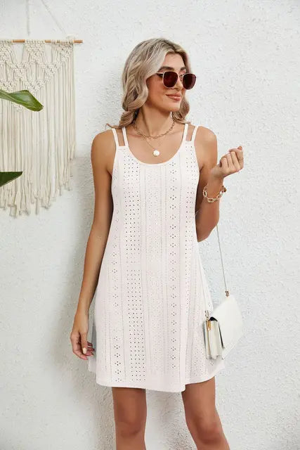 Stefany - Witte Vintage Kant Mini Jurk