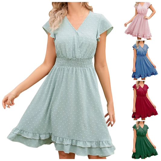 Blauwe Bloemen Midi-Jurk - Rebekah