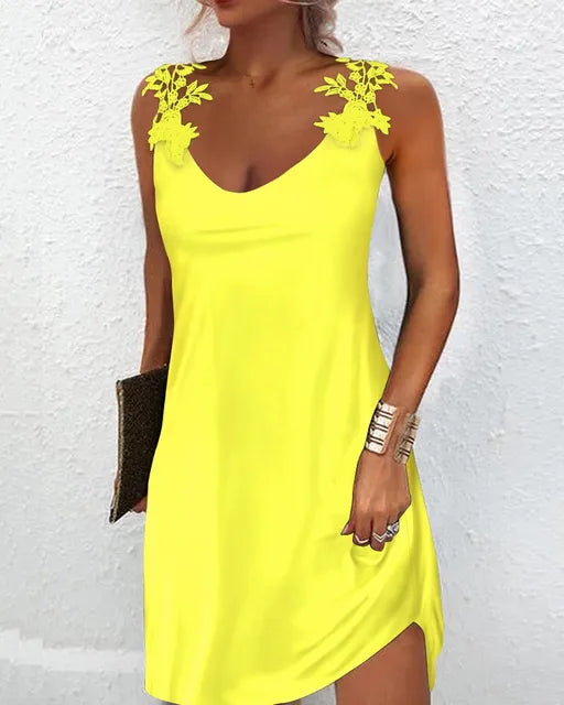 Zwarte Kant Mini-Jurk - Seana