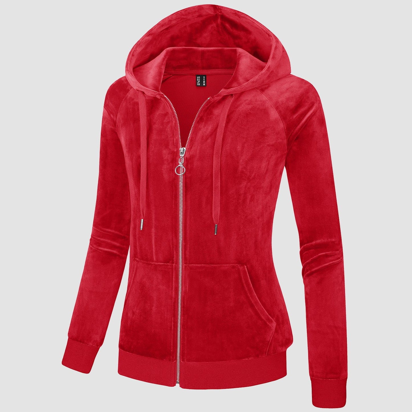 CozyChic: Dames Velours Fleece Hoodie - Warm, Stijlvol & Handig met Zakken!