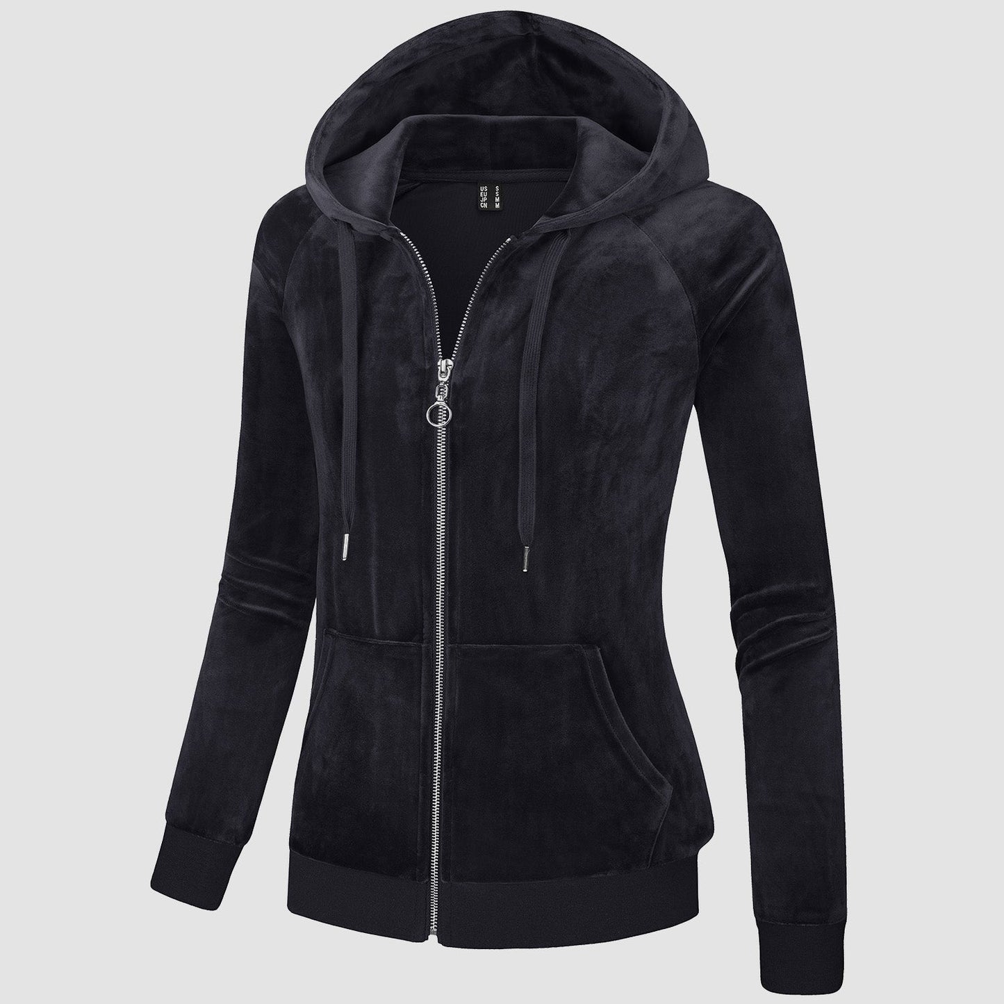 CozyChic: Dames Velours Fleece Hoodie - Warm, Stijlvol & Handig met Zakken!