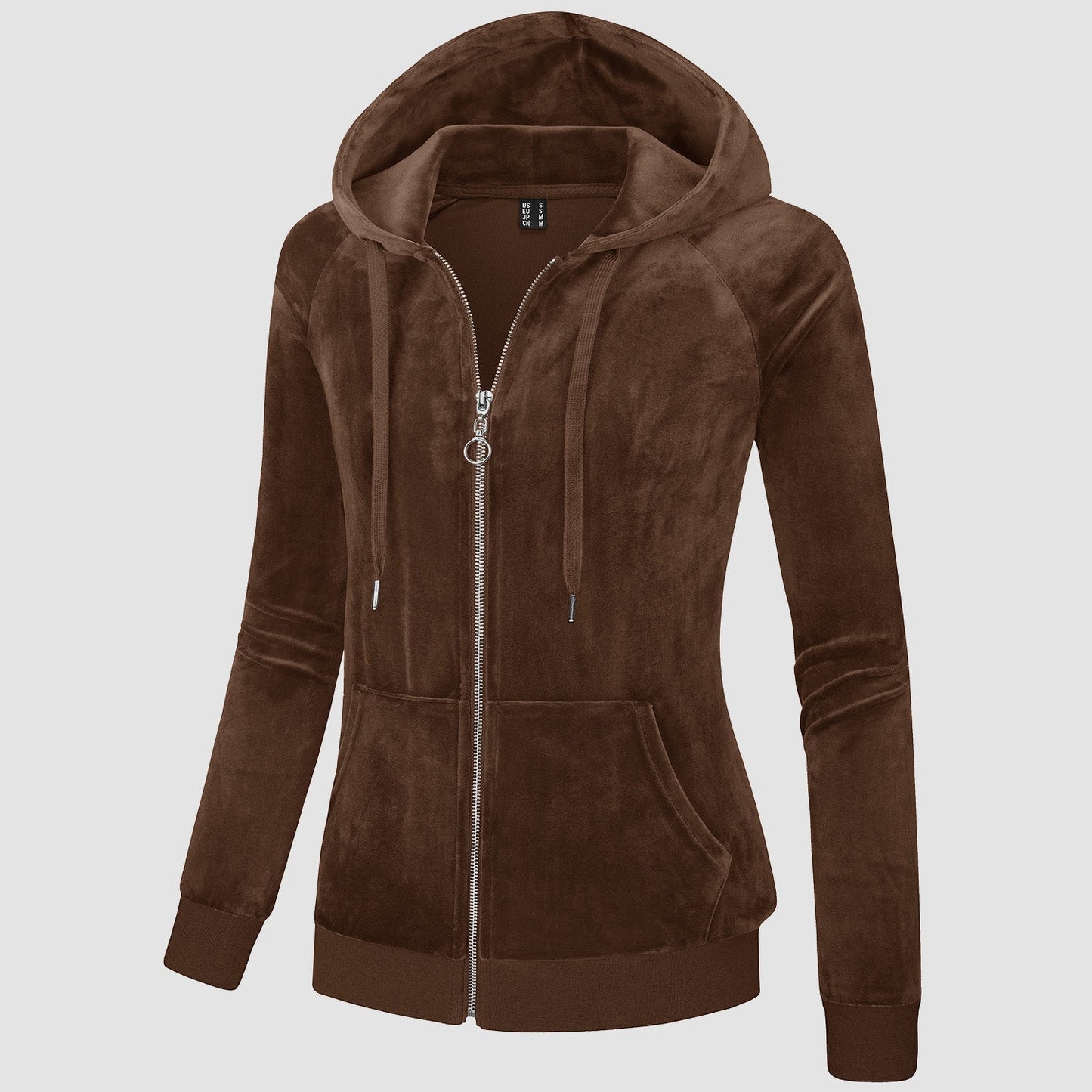 CozyChic: Dames Velours Fleece Hoodie - Warm, Stijlvol & Handig met Zakken!