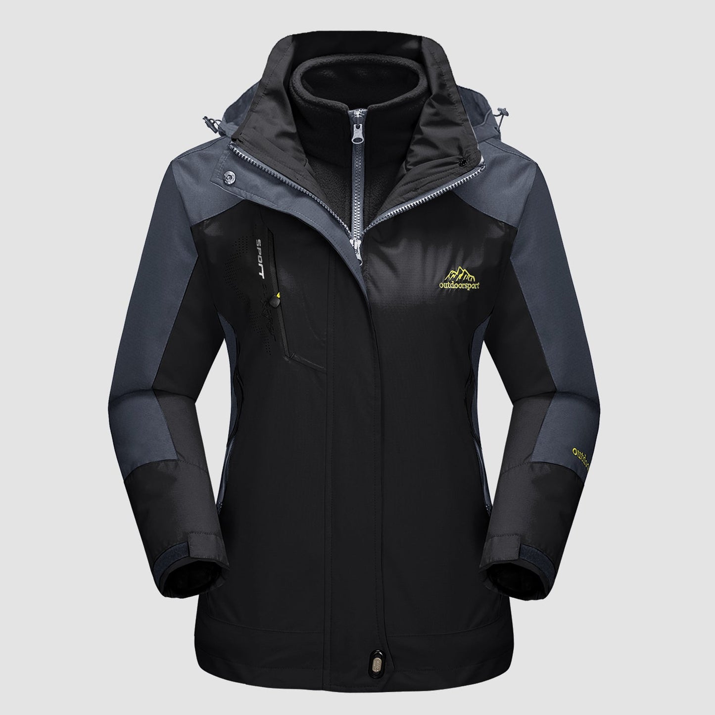 3-in-1 Elegantie: Ultieme Dames Winterjas – Warm, Waterdicht & Windbestendig