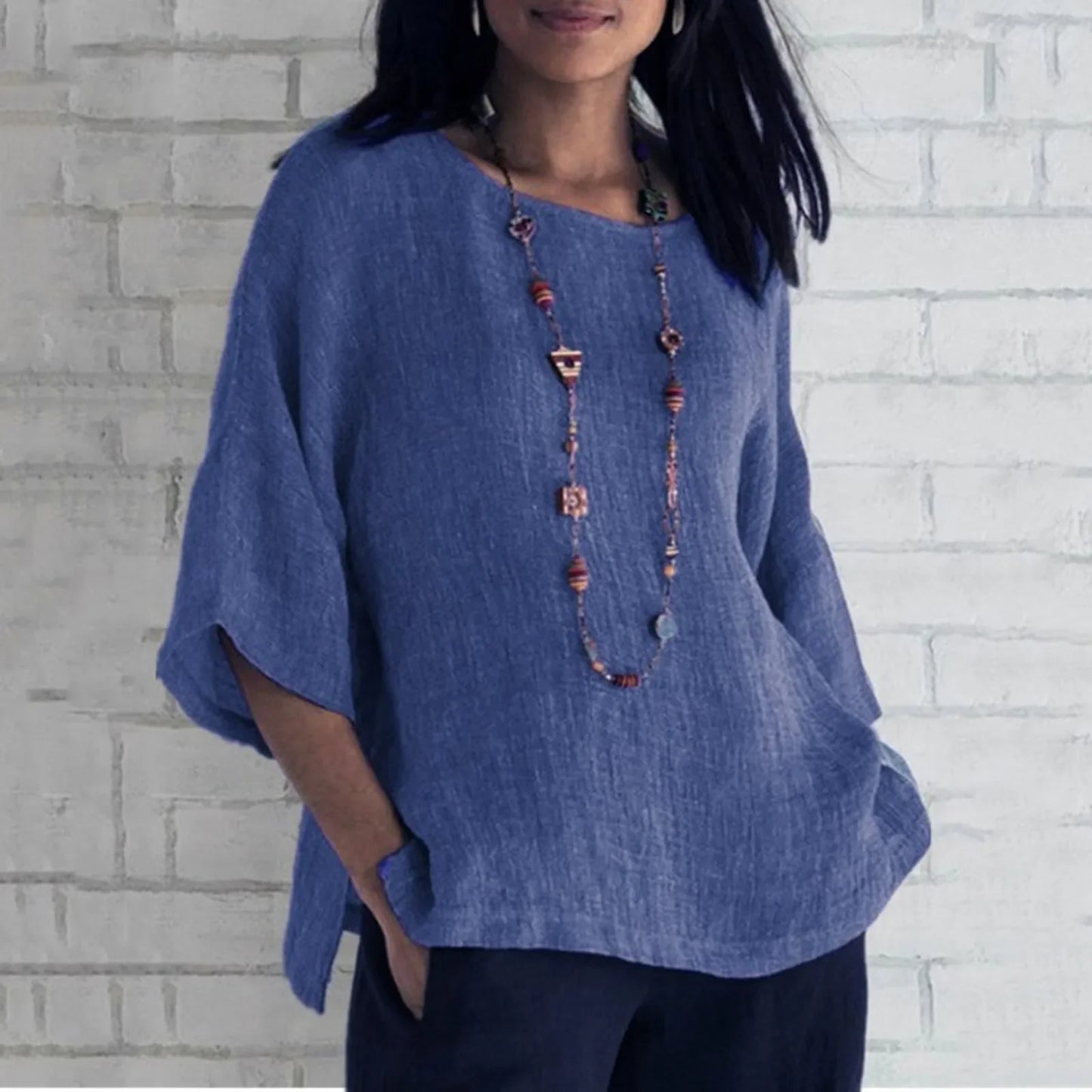 Blauw Casual T-shirt - Esmee