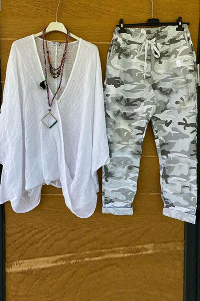 Linnen twinset – luchtig en casual