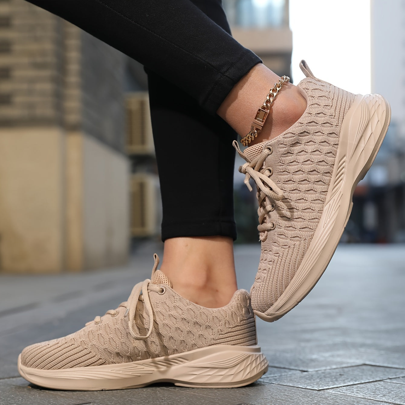 Khaki Orthopedische Sneakers - Lara