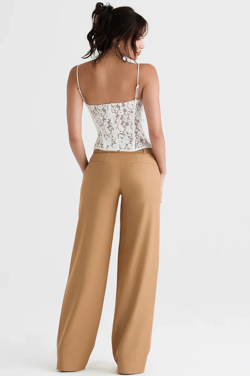Djoa - Caramel Kleurige Pantalon