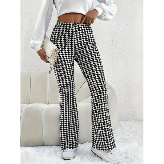 Cilla - Bedrukte Uitlopende Broek