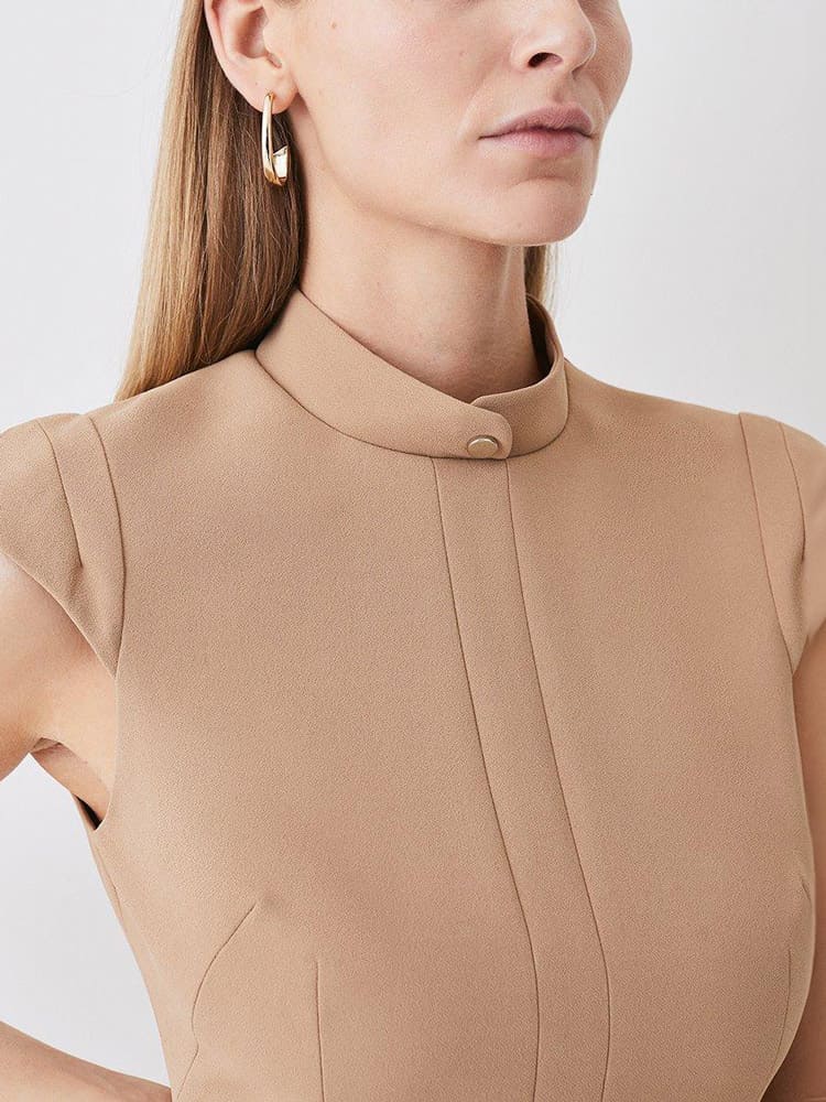 Khaki Mini Jurk - Lisa