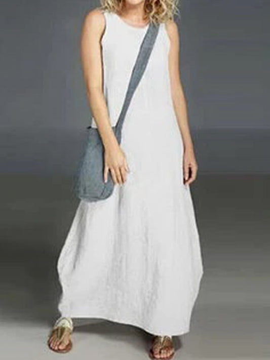 Chique Effen Katoen-Linnen Jurk