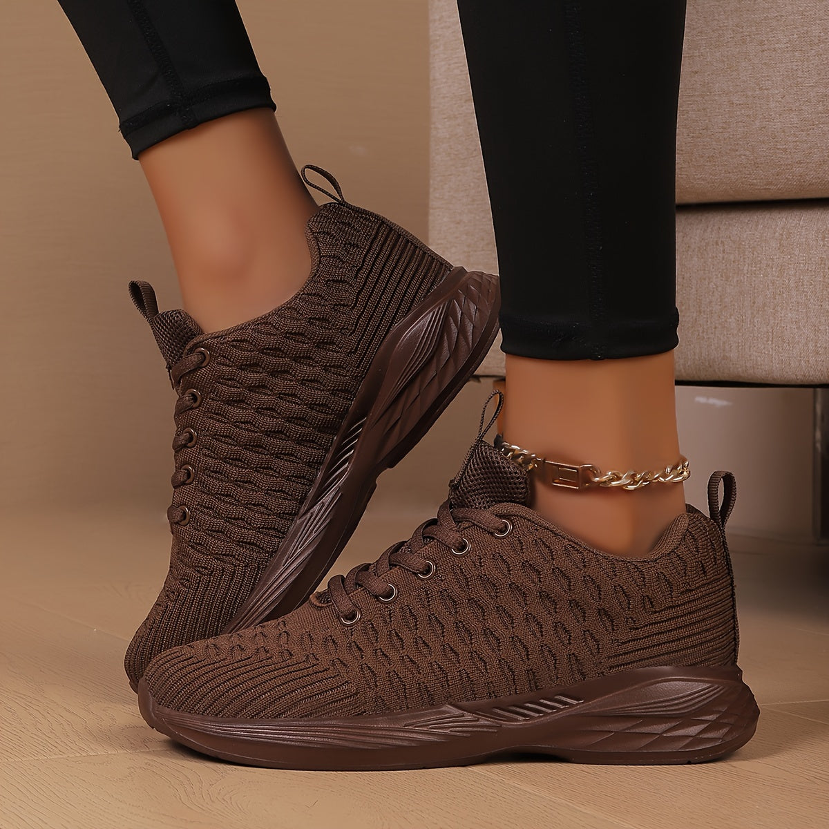 Khaki Orthopedische Sneakers - Lara